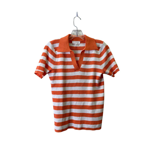 Top Ss By Rio & Rian In Orange & White, Size:Sp