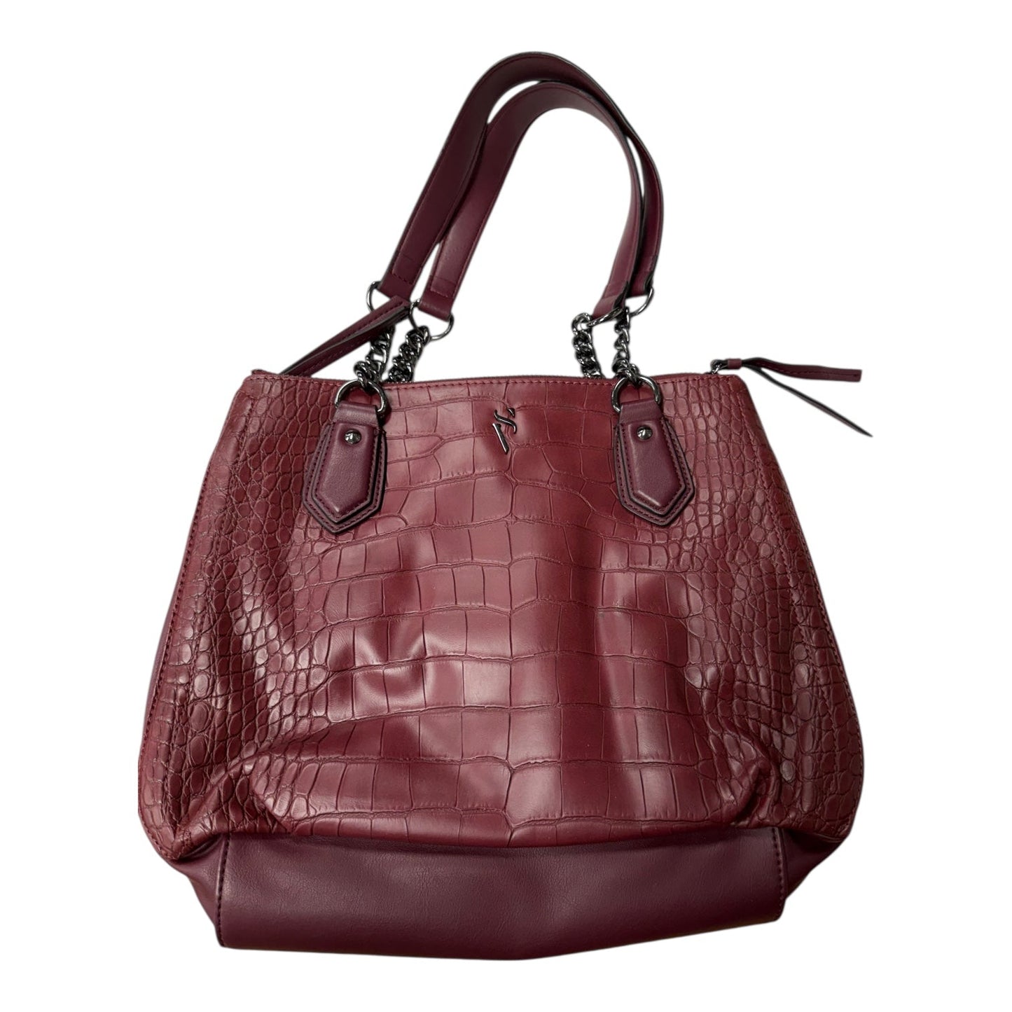 Handbag By Simply Vera In Maroon, Size:Large