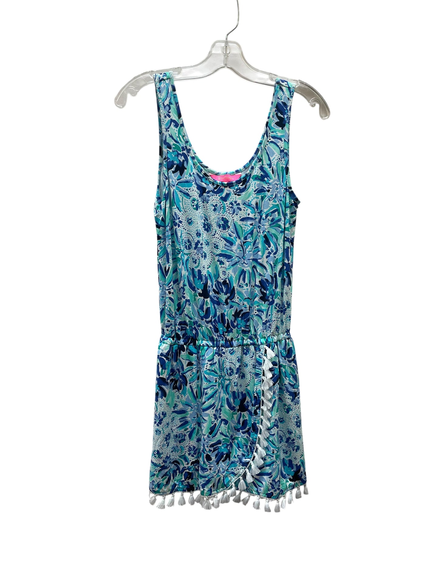 Romper Designer By Lilly Pulitzer In Blue & White, Size:Xs