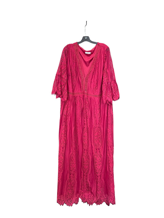Dress Party Long By Clothes Mentor In Maroon, Size:4X