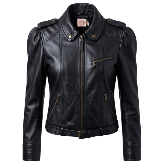 Jacket Moto Leather By Juicy Couture In Black, Size: L