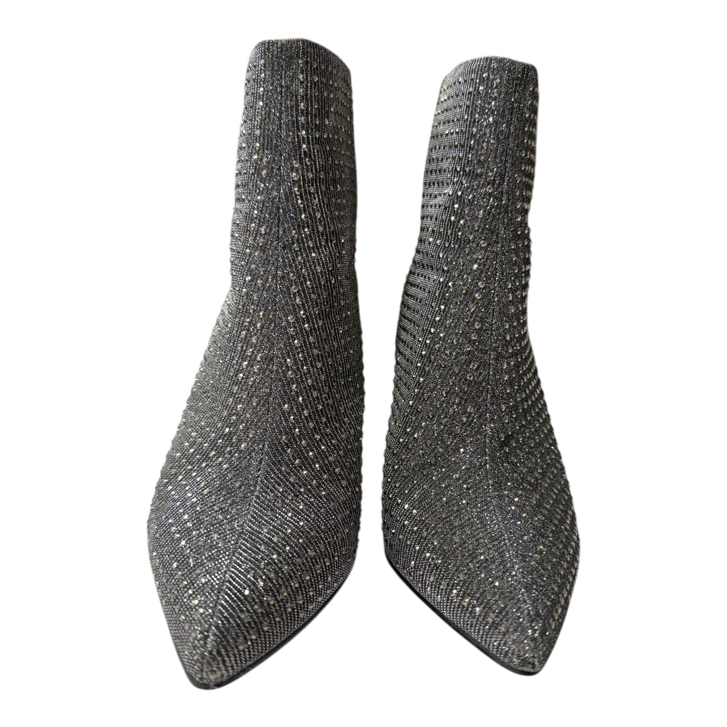 Boots Ankle Heels By Steve Madden In Silver, Size:8