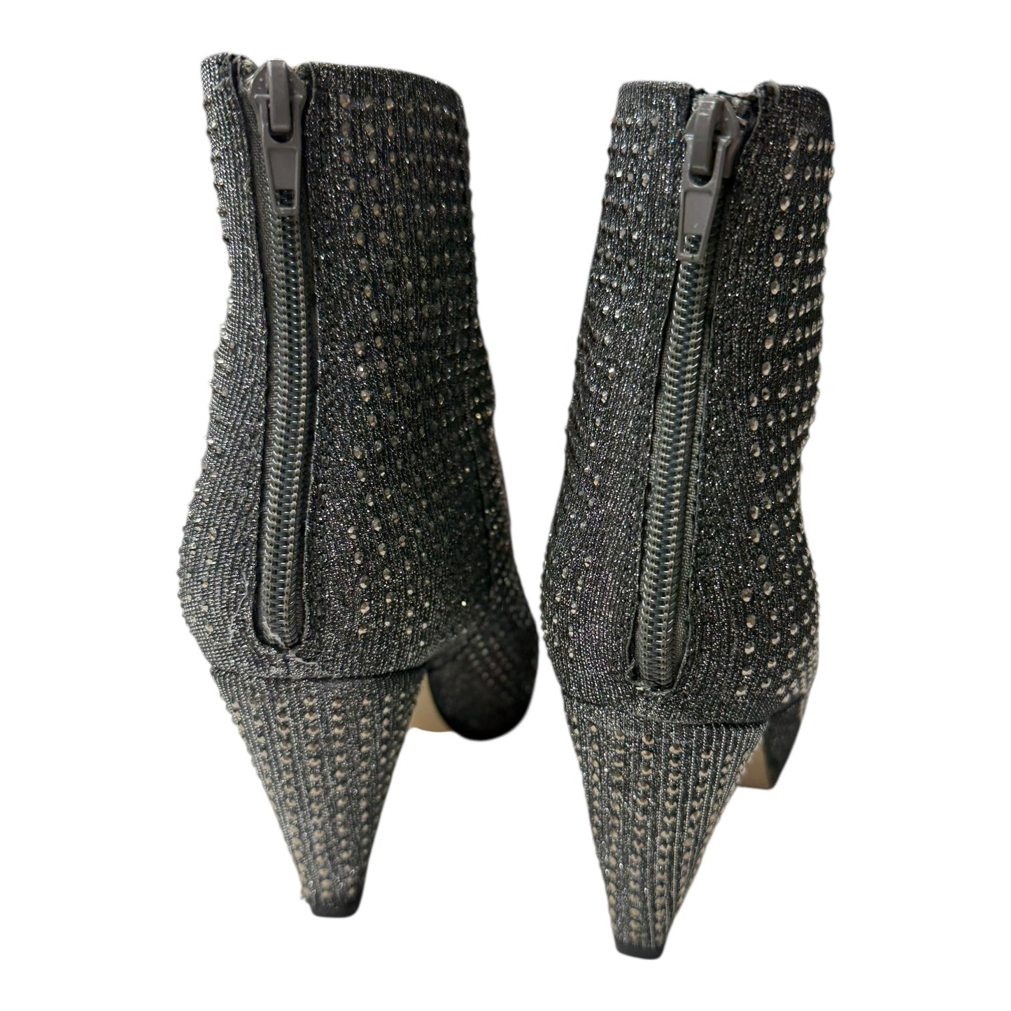 Boots Ankle Heels By Steve Madden In Silver, Size:8