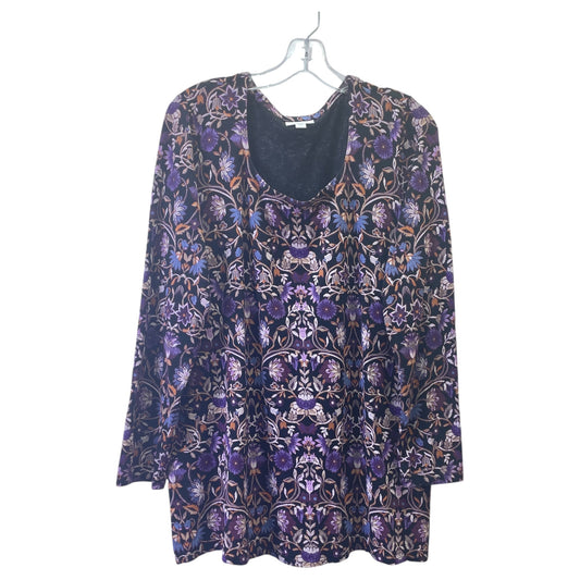 Top Ls By J. Jill In Black & Purple, Size:L