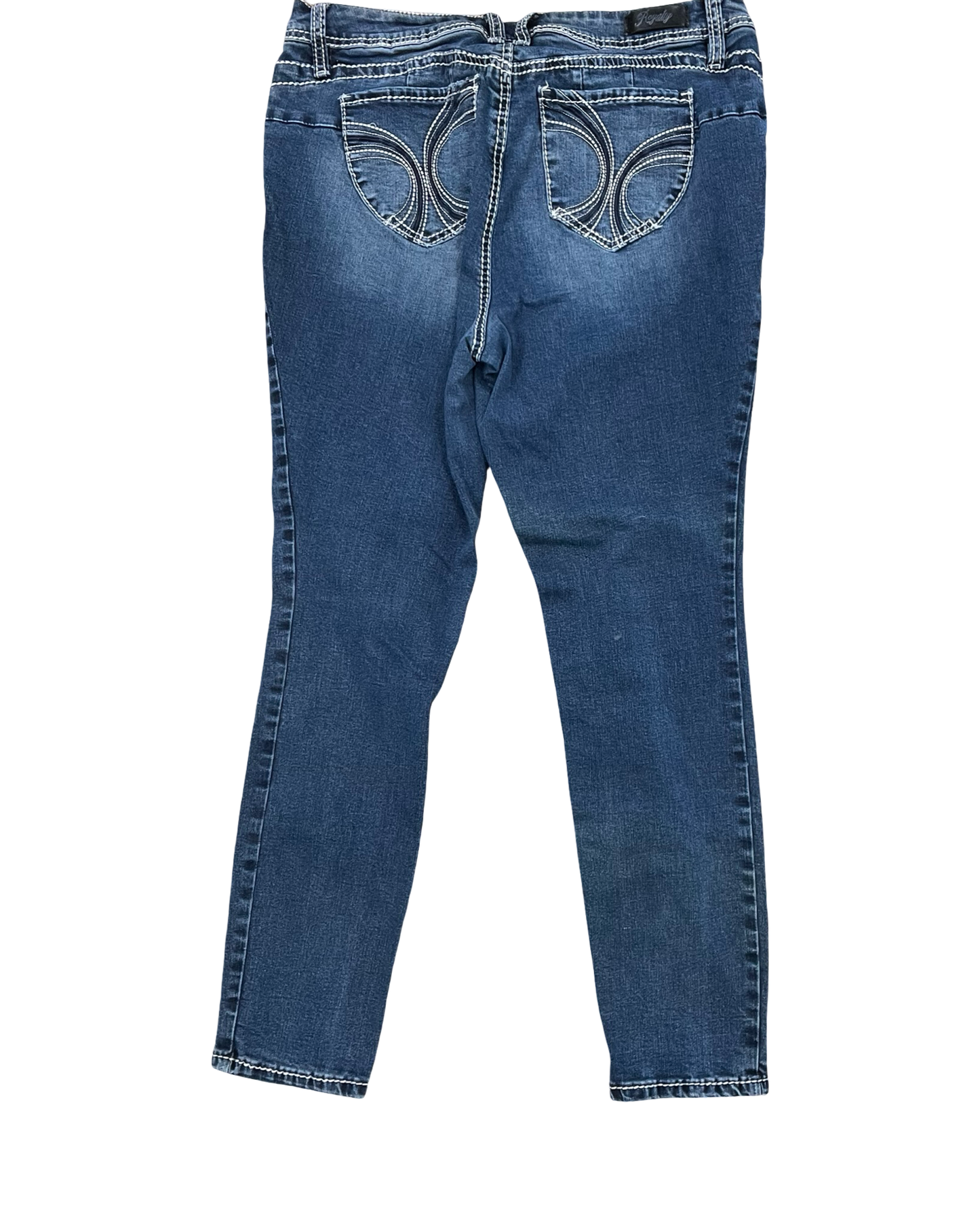 Jeans Skinny By Royalty In Blue Denim, Size:16