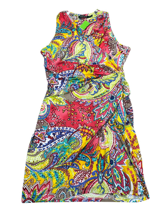 Dress Casual Midi By Lauren By Ralph Lauren In Paisley Print, Size:Xl