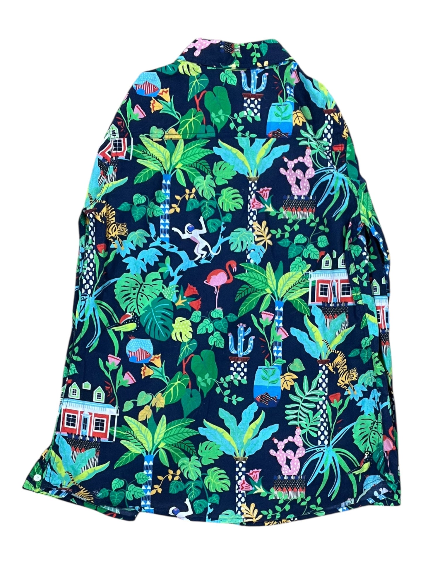 Blouse Ls By J Mclaughlin In Blue & Green, Size:S
