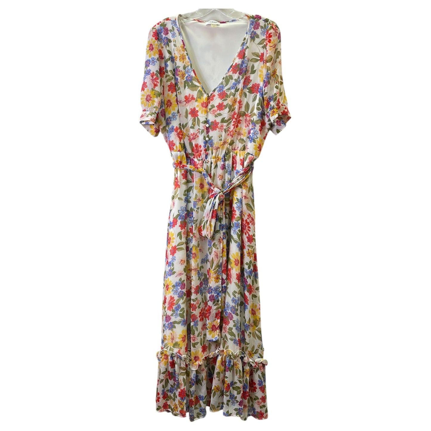 Dress Casual Maxi By Calvin Klein In Floral Print, Size:16