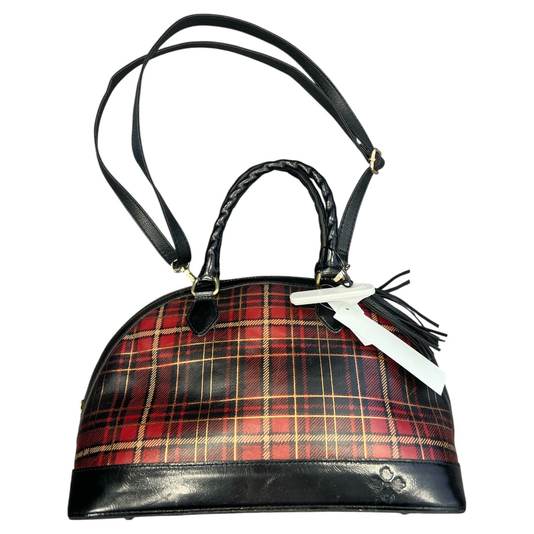 Handbag Designer By Patricia Nash In Plaid Pattern, Size:Large