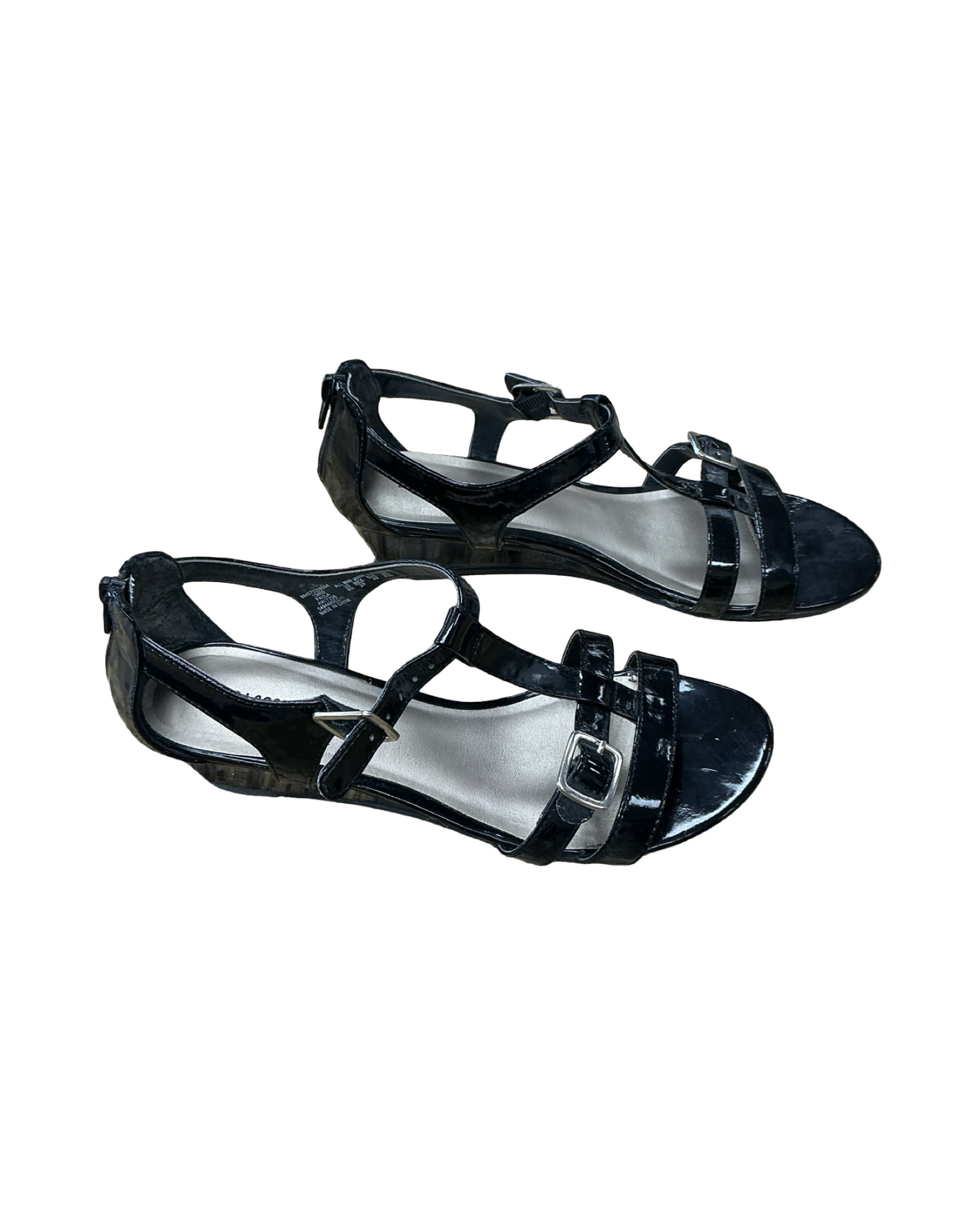 Sandals Heels Block By Laura Scott In Black, Size:8