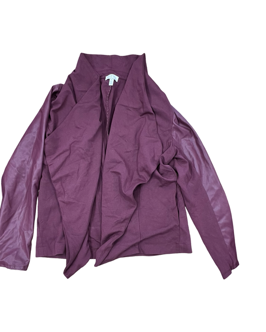 Cardigan By Sofia By Sofia Vergara In Maroon, Size:Xl