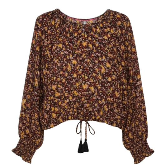 Pauline Balloon-Sleeved Blouse By Anthropologie In Floral Print, Size: S