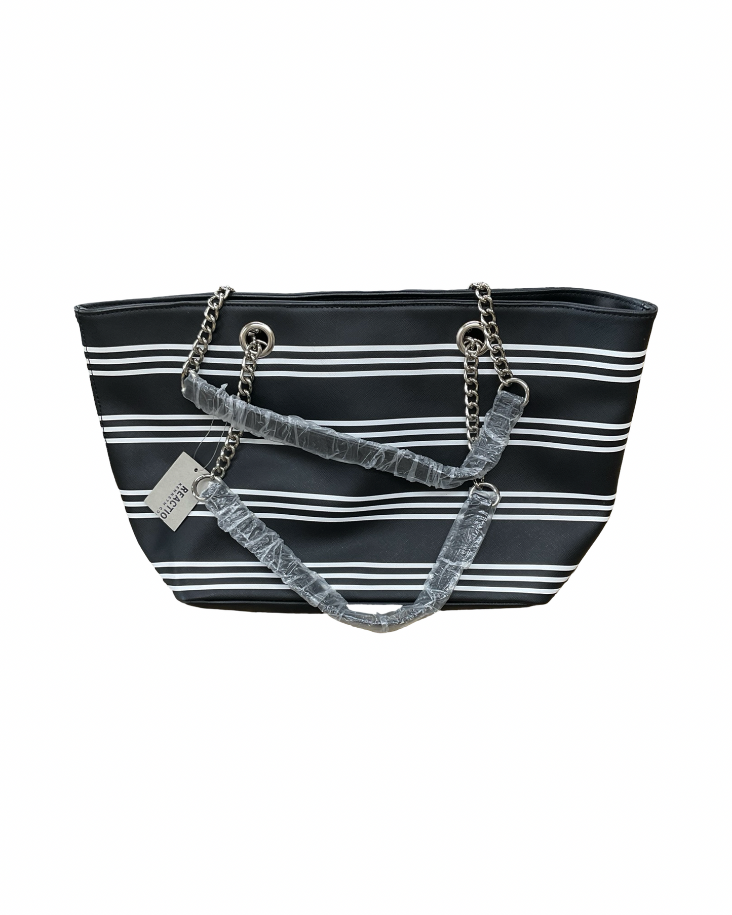 Tote By Kenneth Cole Reaction In Black & White, Size:Large