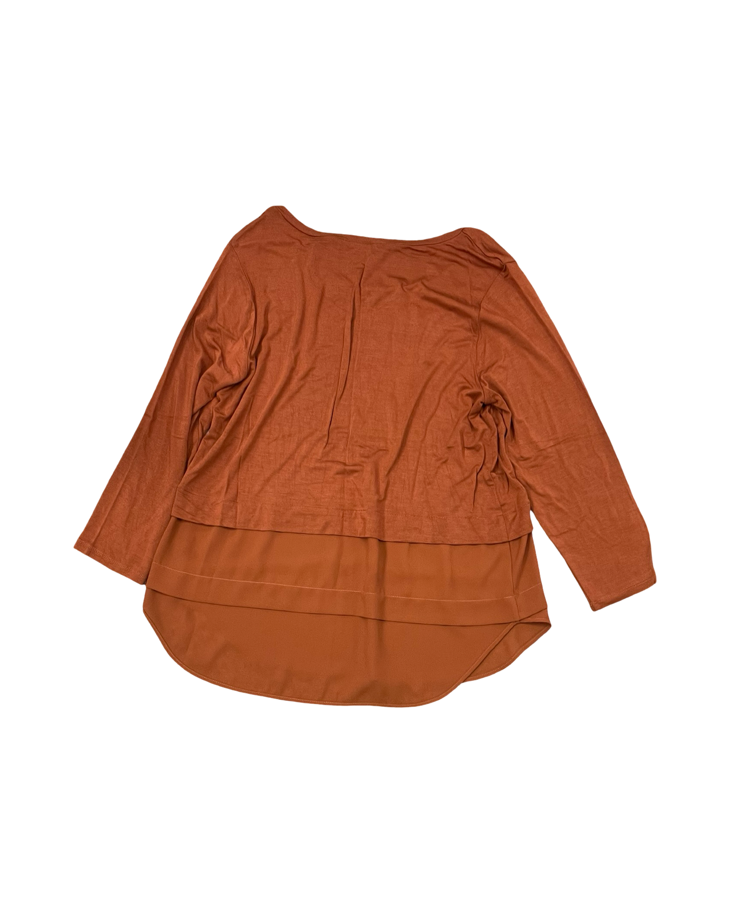 Top 3/4 Sleeve By Michael By Michael Kors In Orange, Size:M