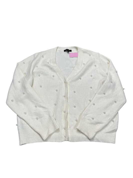 Cardigan By Ann Taylor In White, Size:Xl
