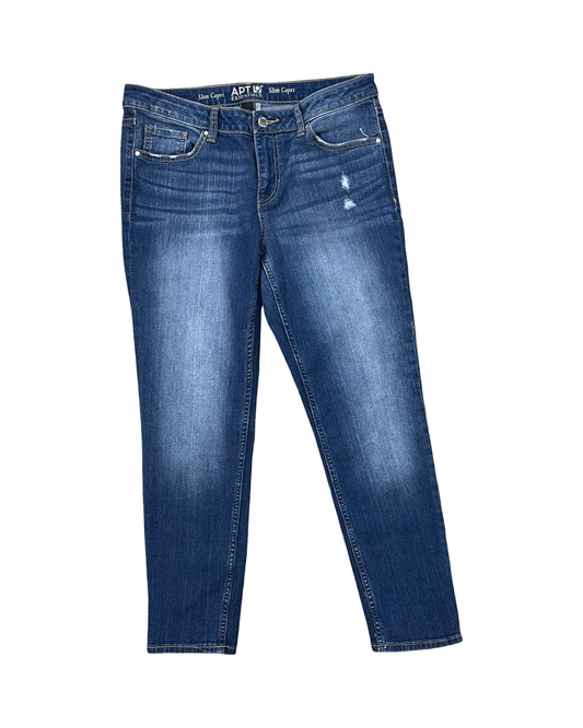 Jeans Cropped By Apt 9 In Blue Denim, Size:10