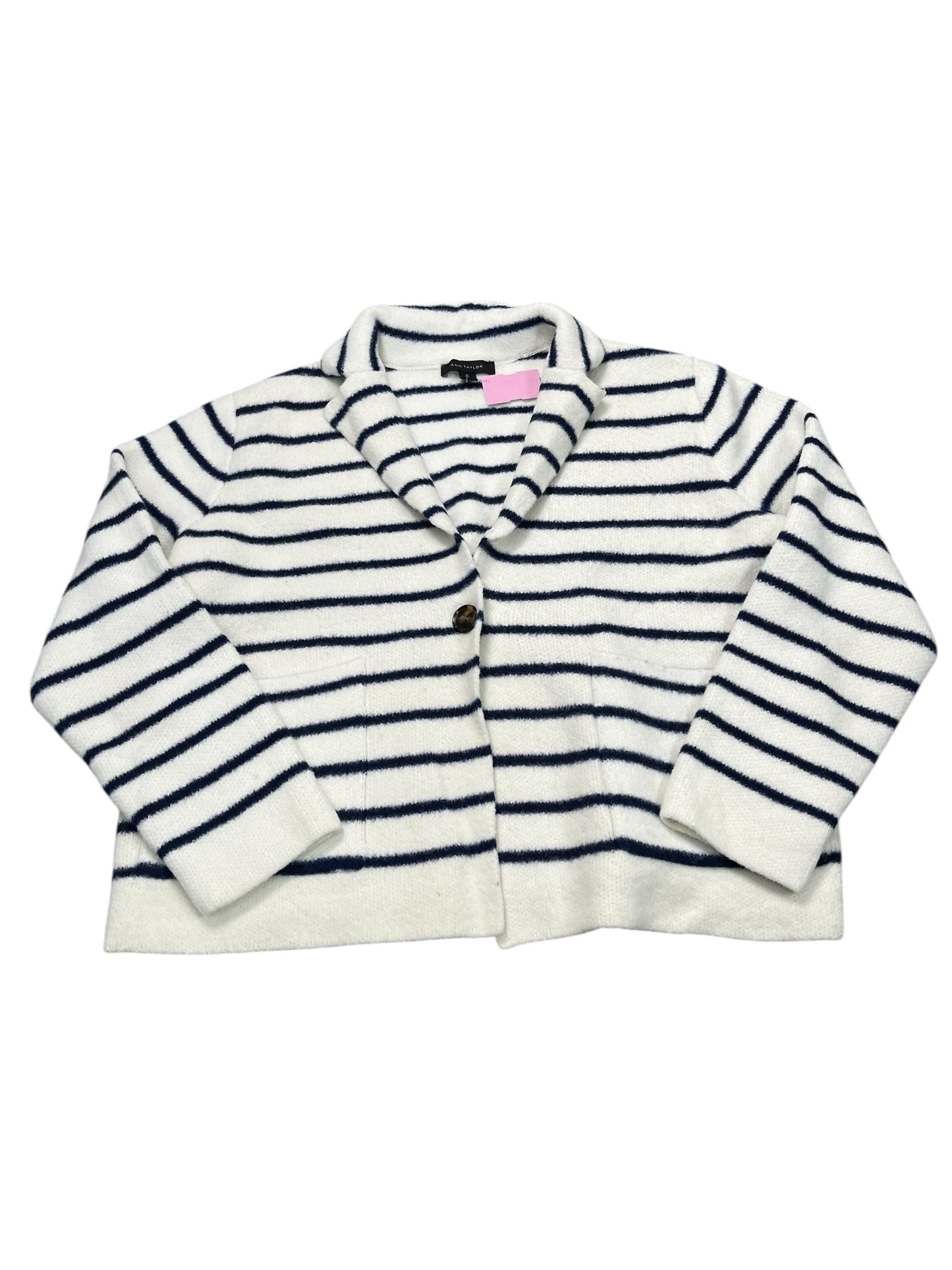 Sweater By Ann Taylor In White, Size:Xl