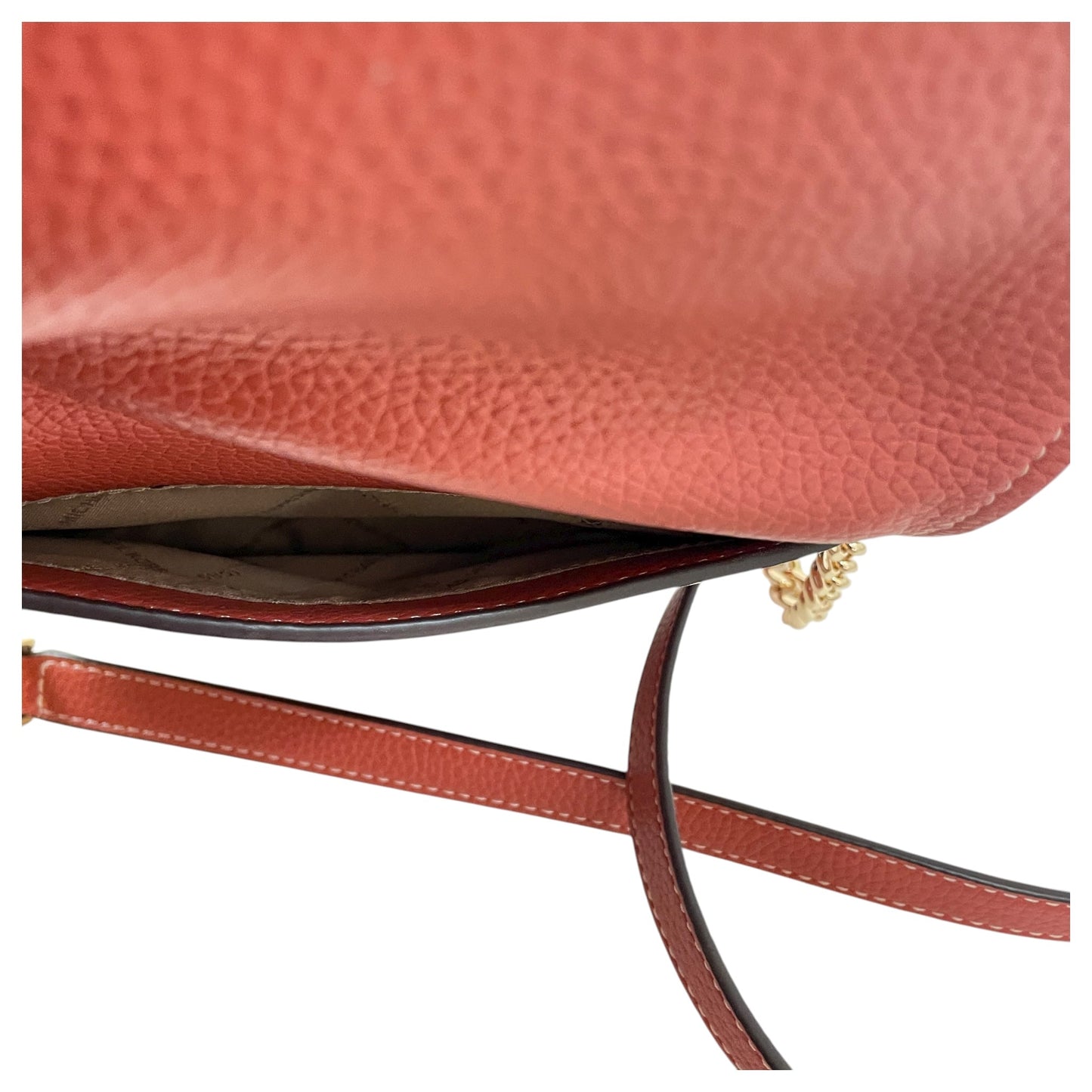 Crossbody Luxury Designer By Michael Kors In Orange, Size:Small