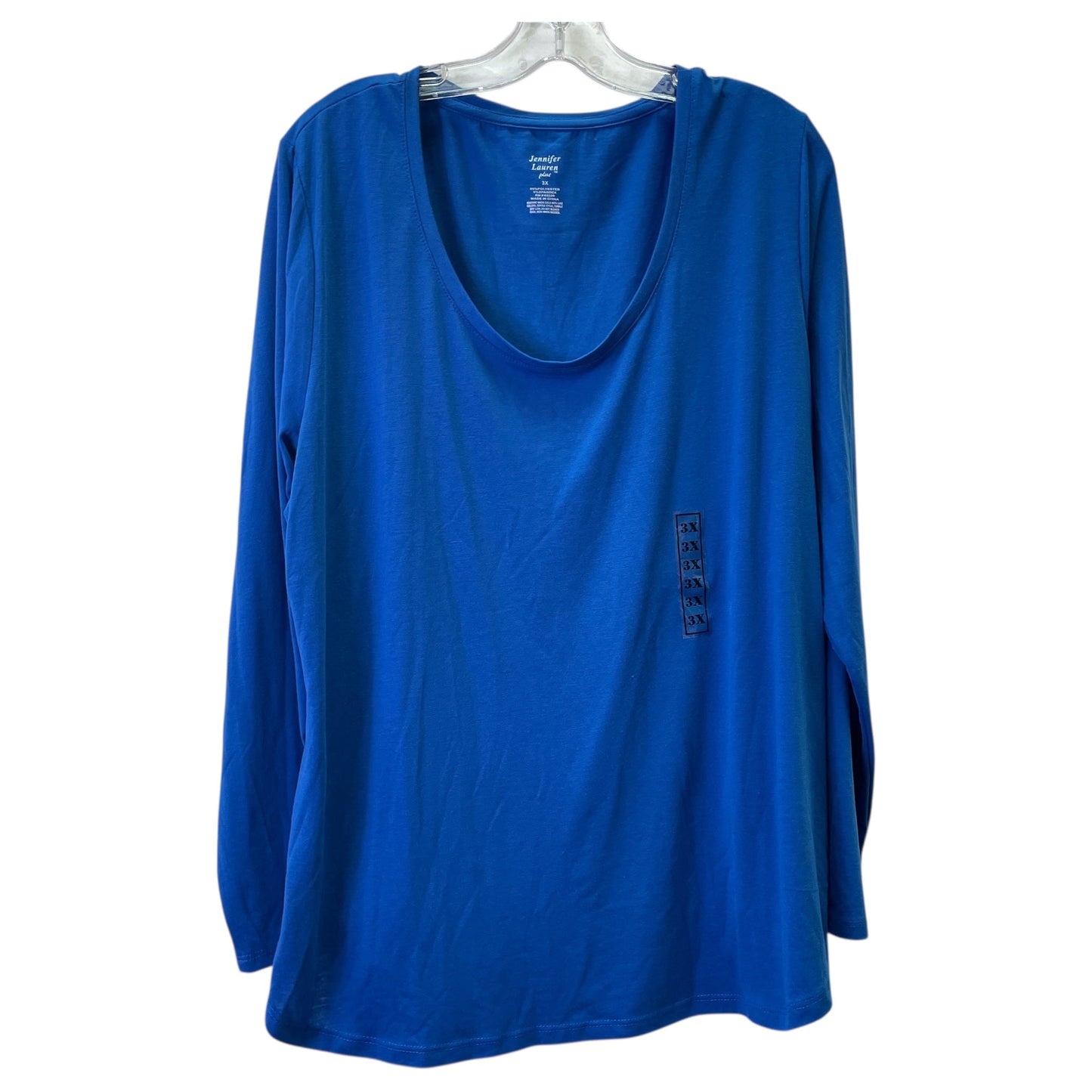 Top Ls Basic By Jennifer Lauren In Blue, Size:3X