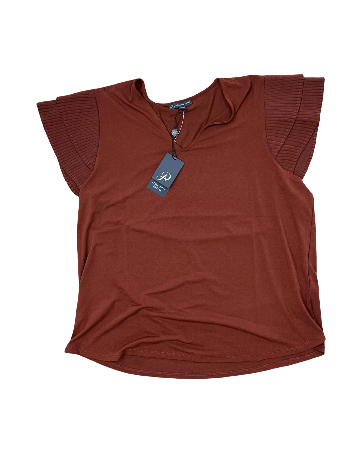 Top Ss By Adrianna Papell In Brown, Size:Xl