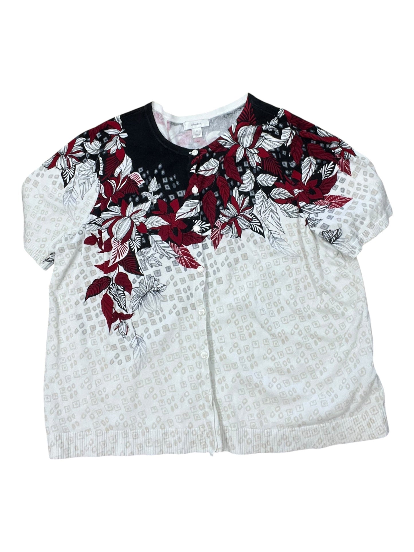 Cardigan By Cj Banks In Black & Red, Size:3X