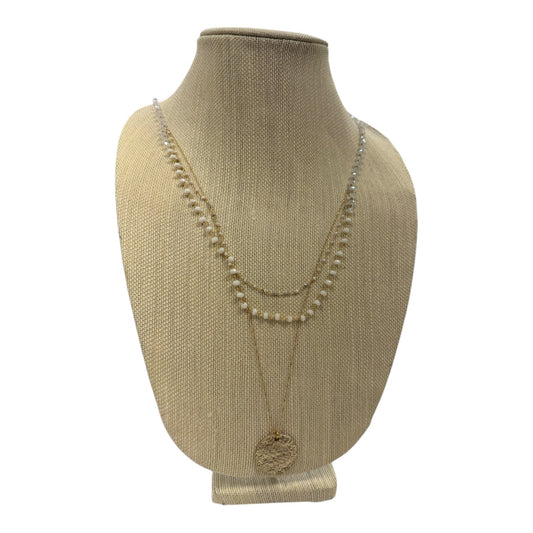 Necklace Layered By Serefina In Gold & White