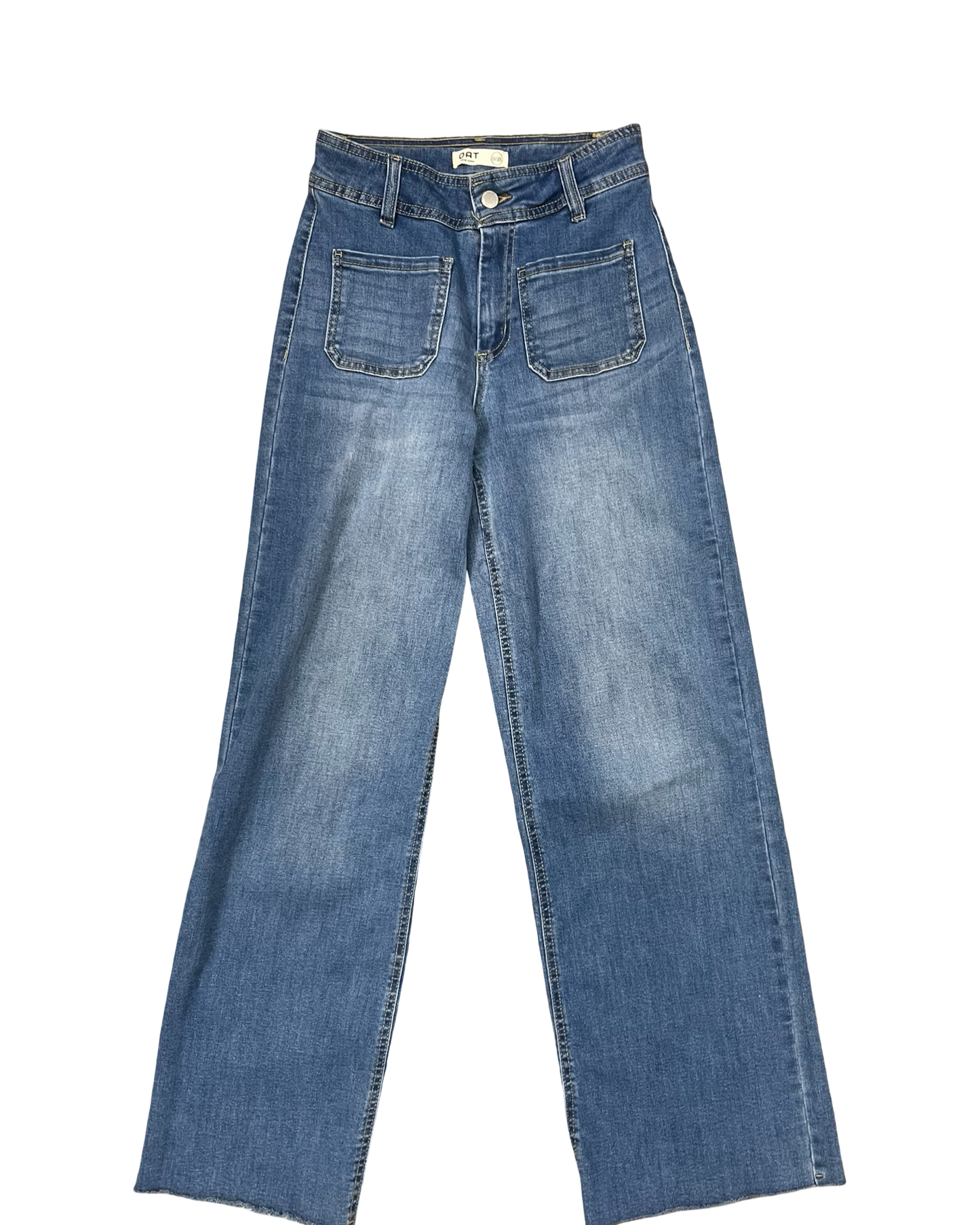 Jeans Wide Leg By Oat In Blue Denim, Size:2