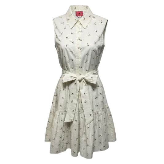 Bees Shirtdress Designer By Kate Spade In Cream, Size: S