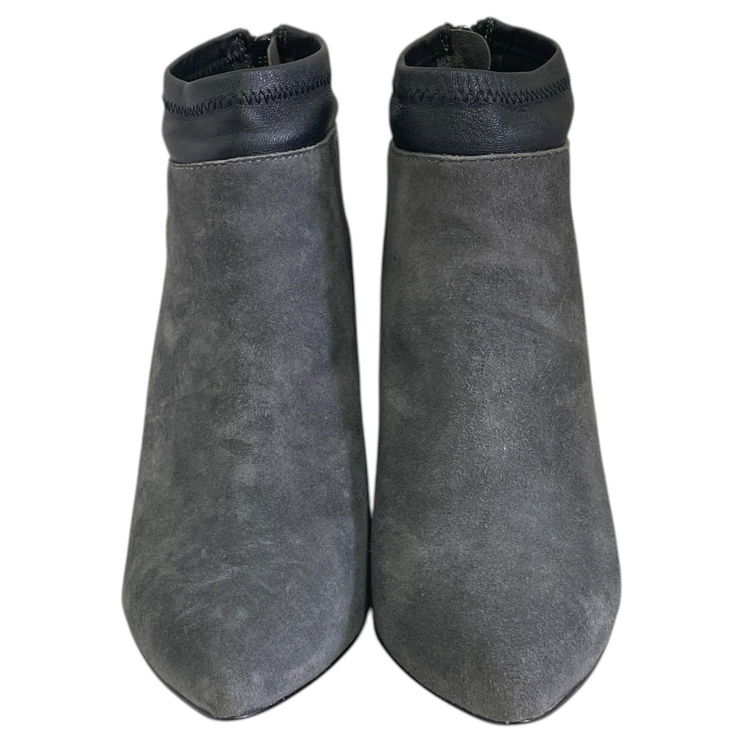 Boots Ankle Heels By Saks Fifth Avenue In Grey, Size:5.5