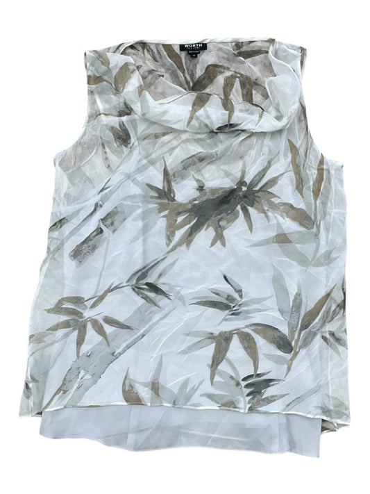 Top Sleeveless By Worth Ny In Floral Print, Size:Mp