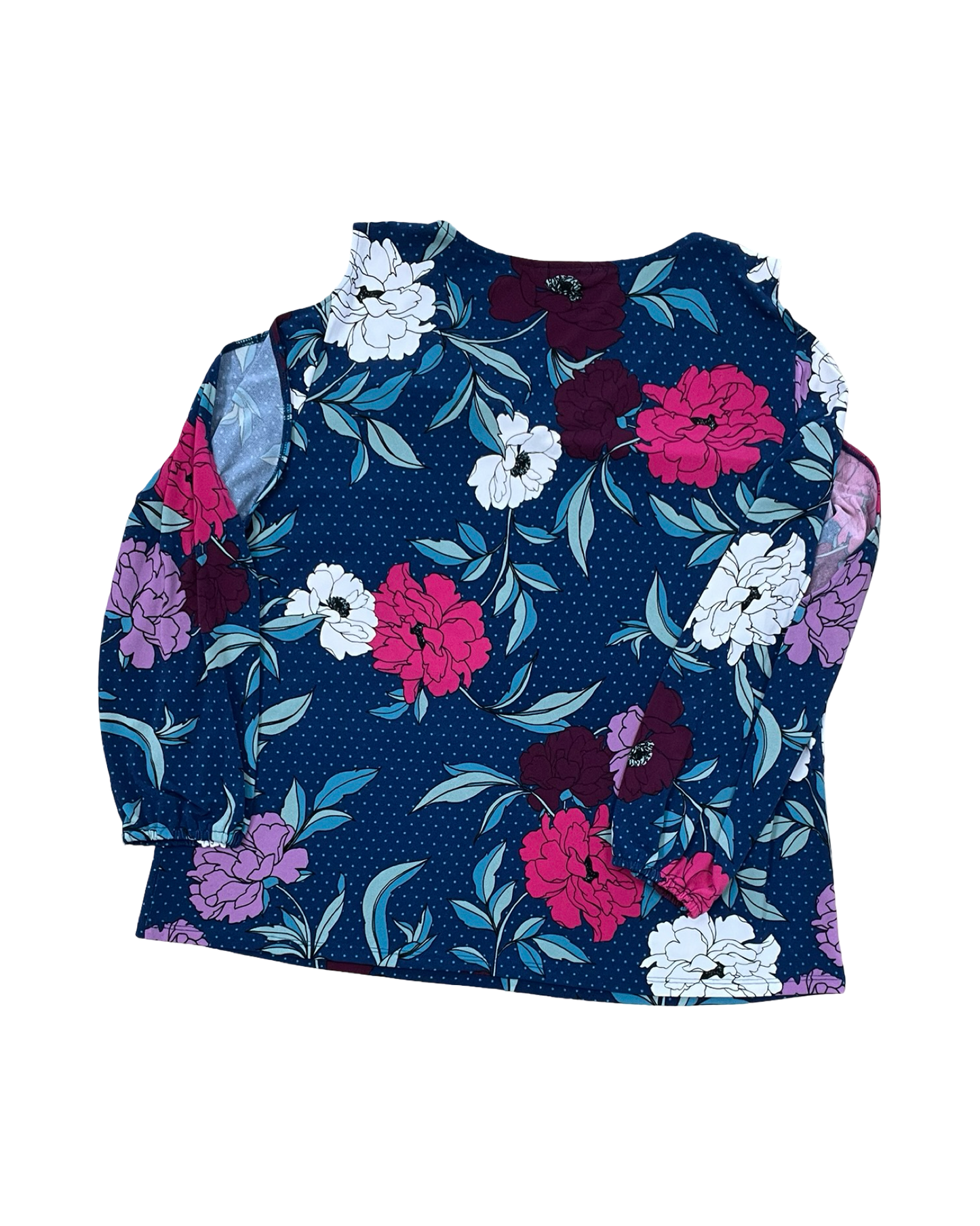 Top Ls By Attention In Blue & Pink, Size:Xl
