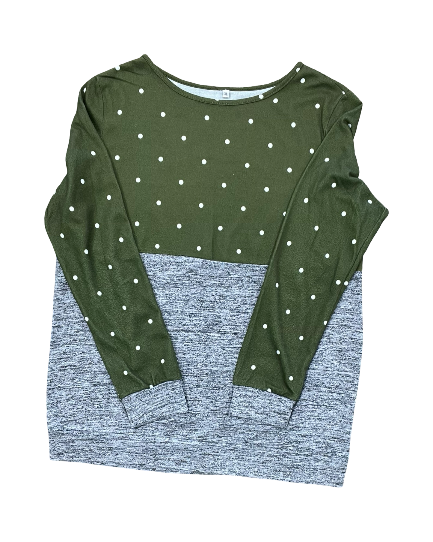 Top Ls By Clothes Mentor In Green & White, Size:Xl