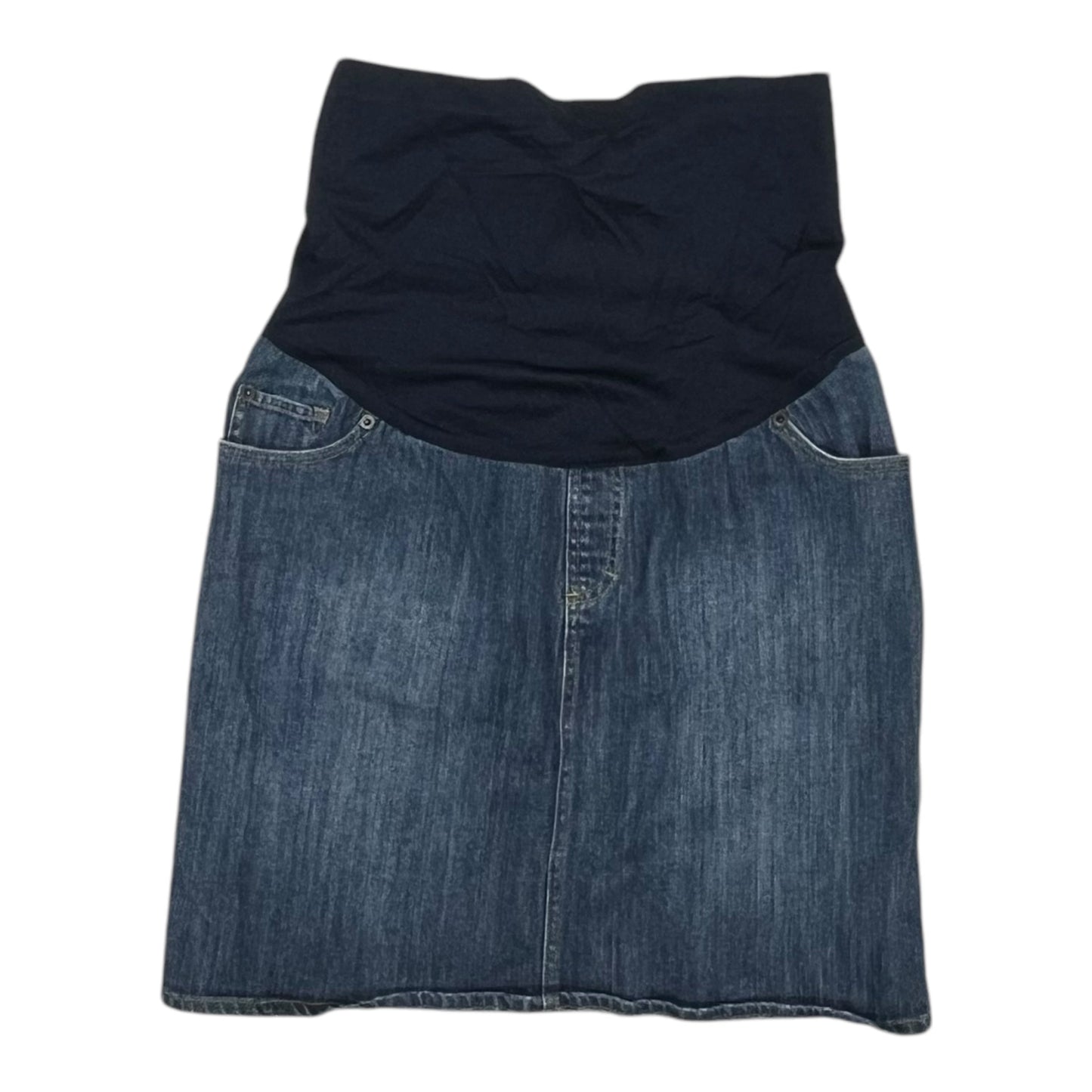 MAT SKIRT by LIZ LANGE MATERNITY In BLUE DENIM, Size: M