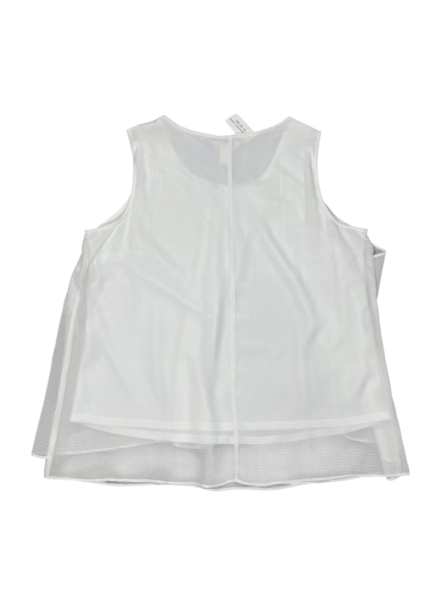 Blouse Sleeveless By Cj Banks In White, Size:1X