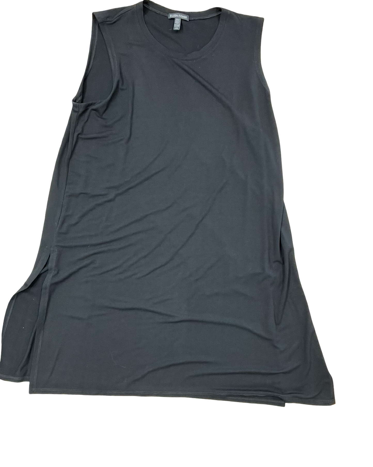 Dress Casual Midi By Eileen Fisher In Black, Size:L