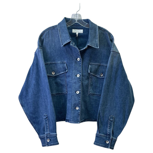 JACKET DENIM by RAG & BONES JEANS In BLUE DENIM, Size: XL