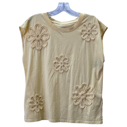 Top Ss Basic By Talbots In Yellow, Size:M