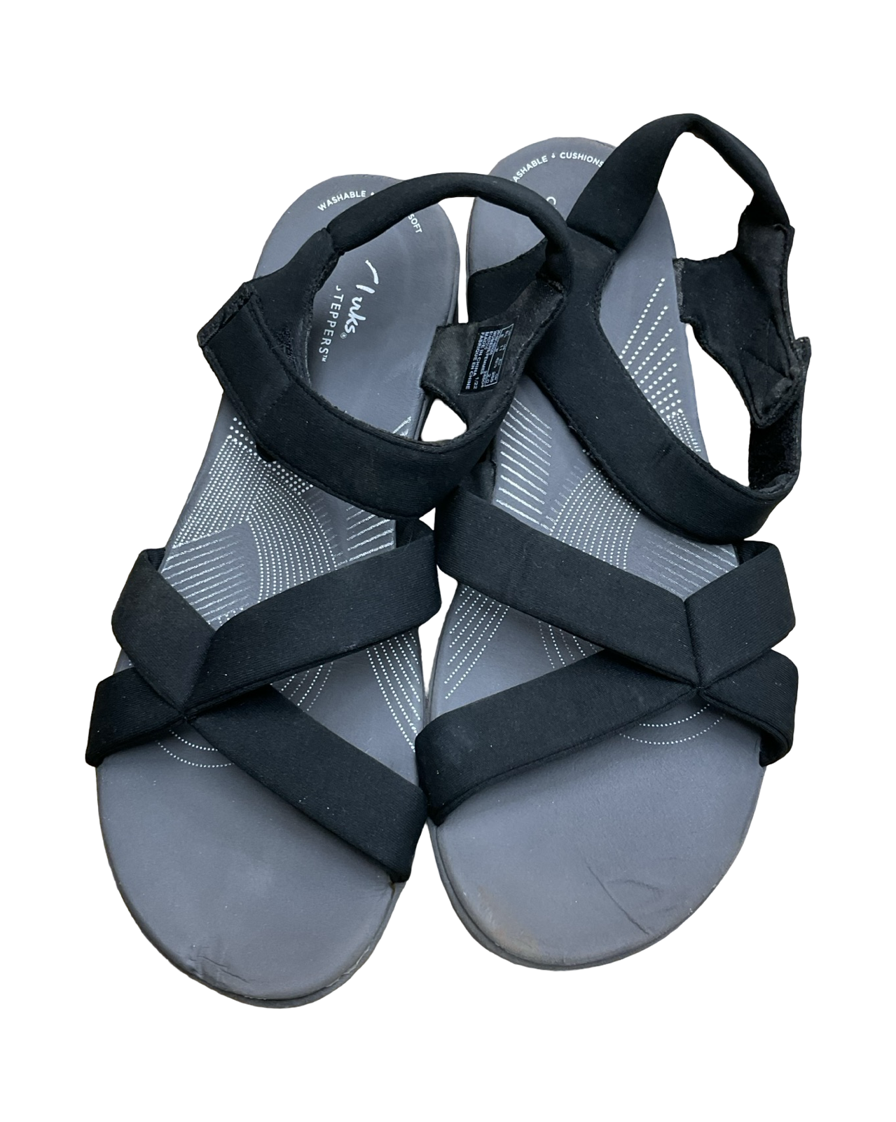 Sandals Flats By Clarks In Black, Size:11