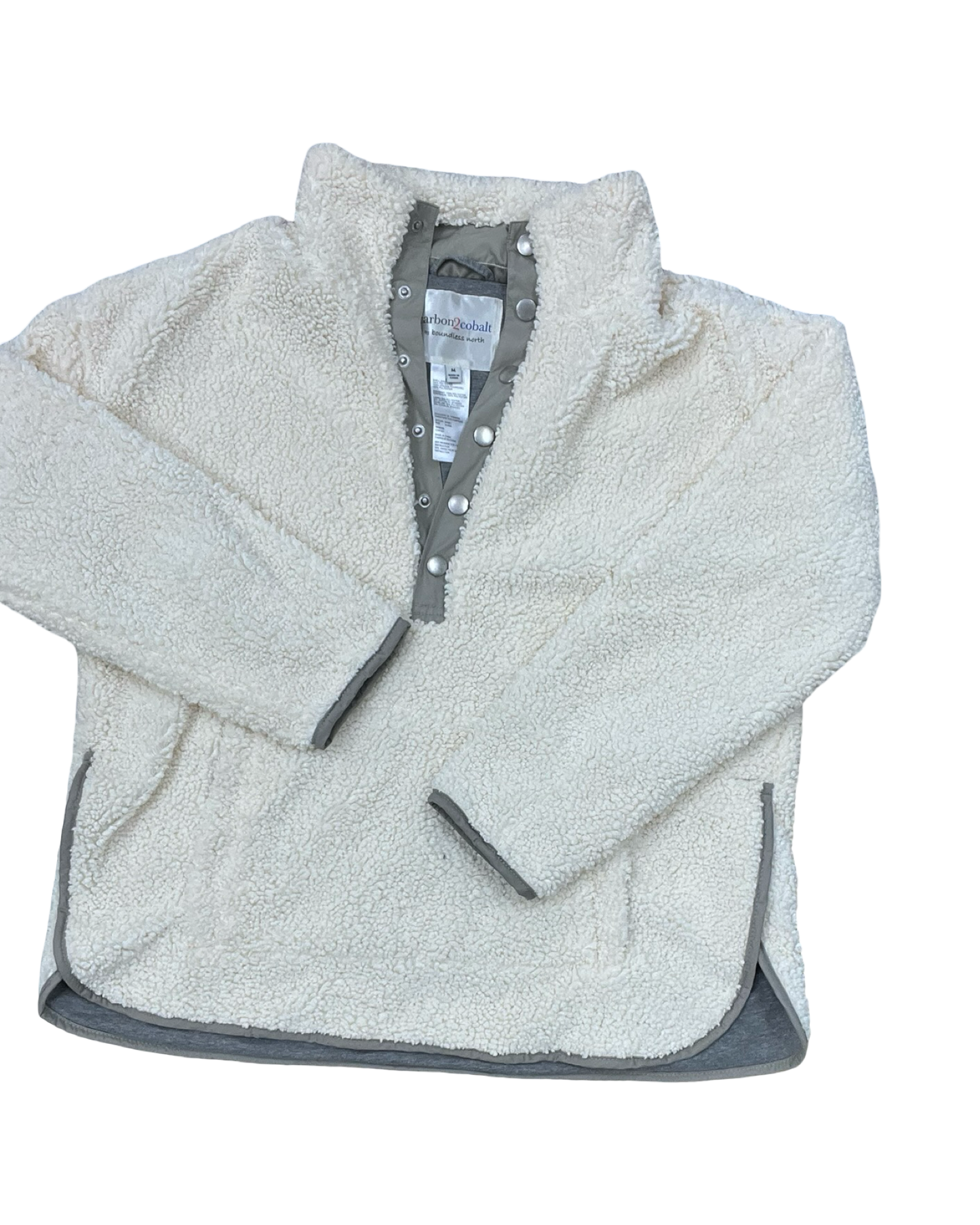 Sweatshirt Crewneck By Clothes Mentor In Cream, Size:M