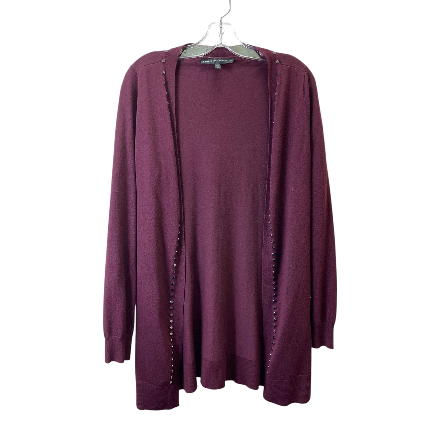 Sweater Cardigan By White House Black Market In Maroon, Size:S