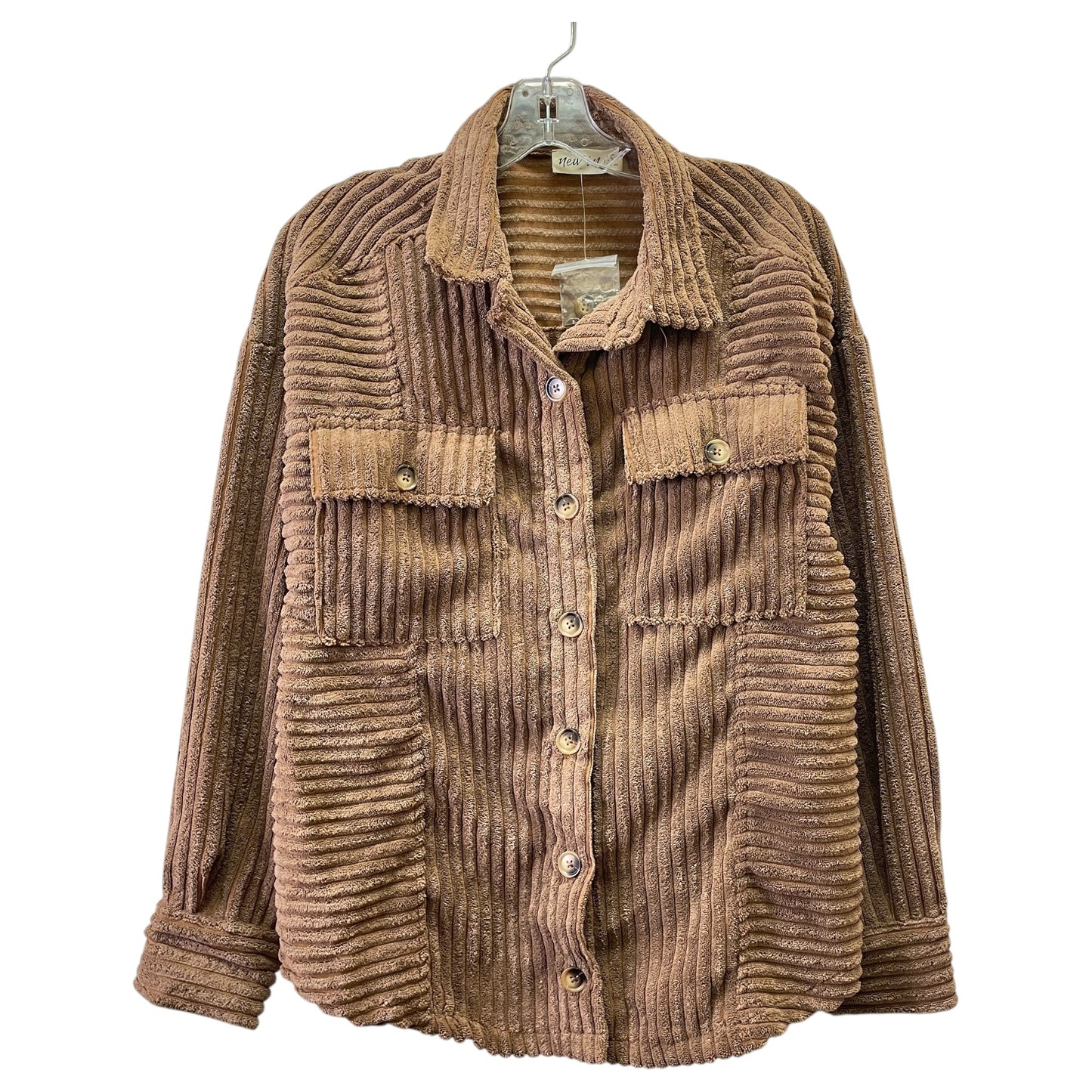 Jacket Shirt By New In In Brown, Size:S