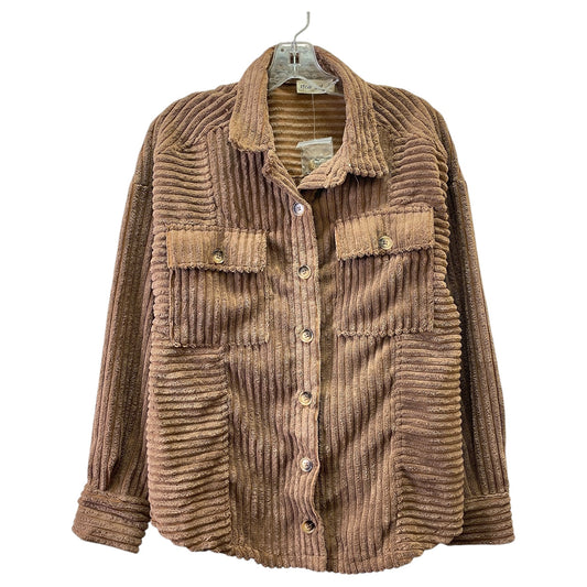 Jacket Shirt By New In In Brown, Size:S