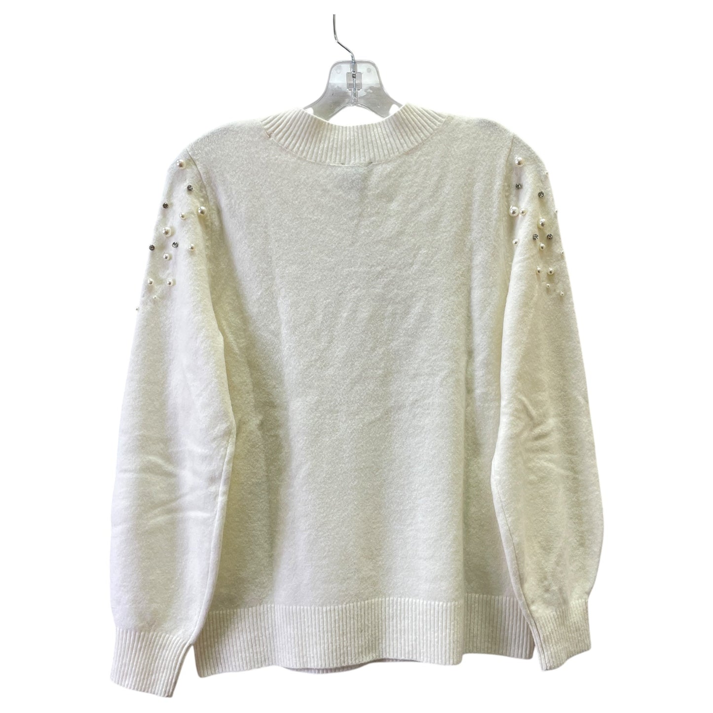 Sweater By Talbots In White, Size:M