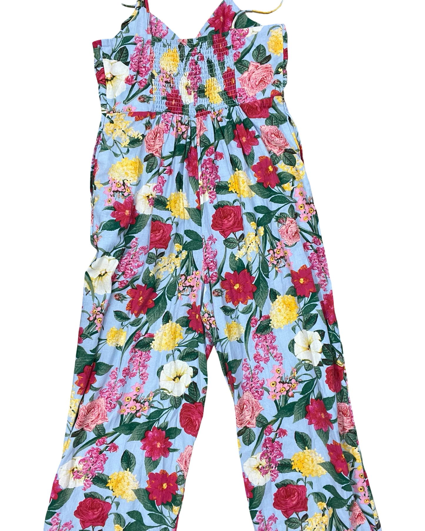 Jumpsuit By Zenana In Blue & White, Size:S