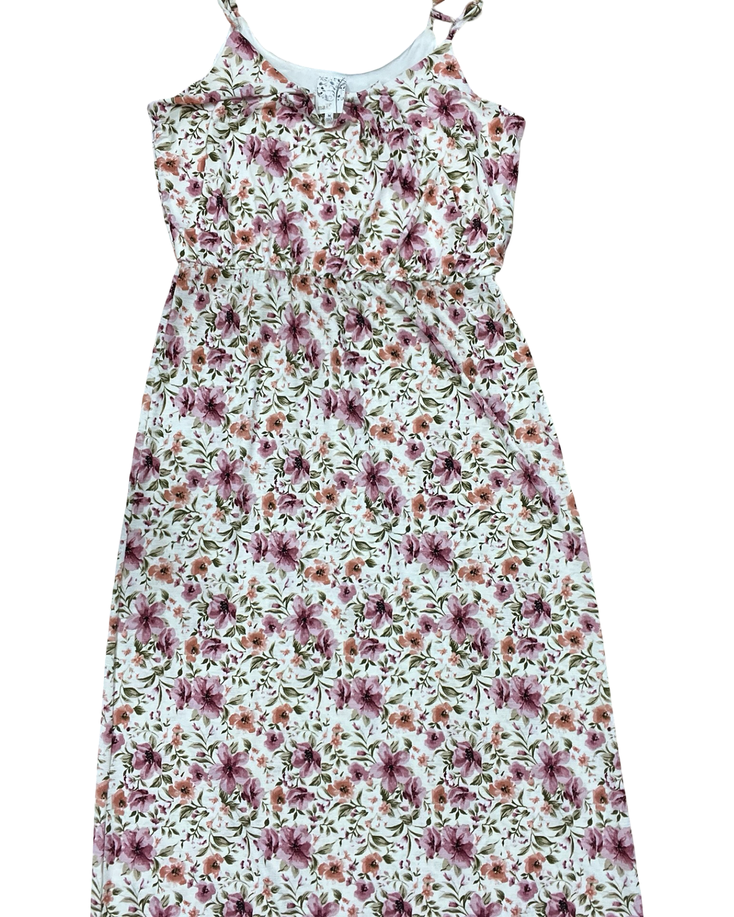 Dress Casual Maxi By Naif In Cream & Pink, Size:M