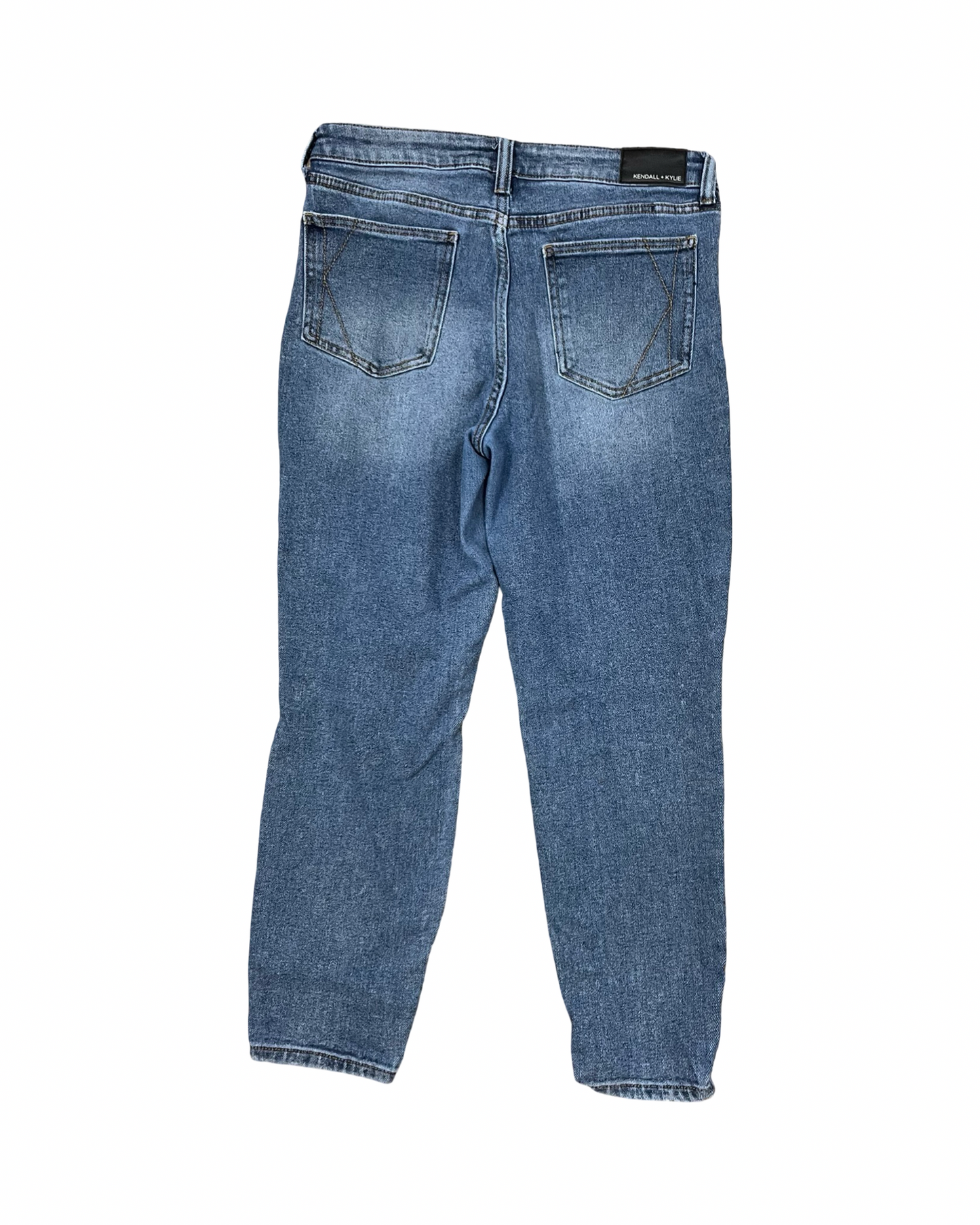 Jeans Cropped By Kendall + Kylie In Blue Denim, Size:10