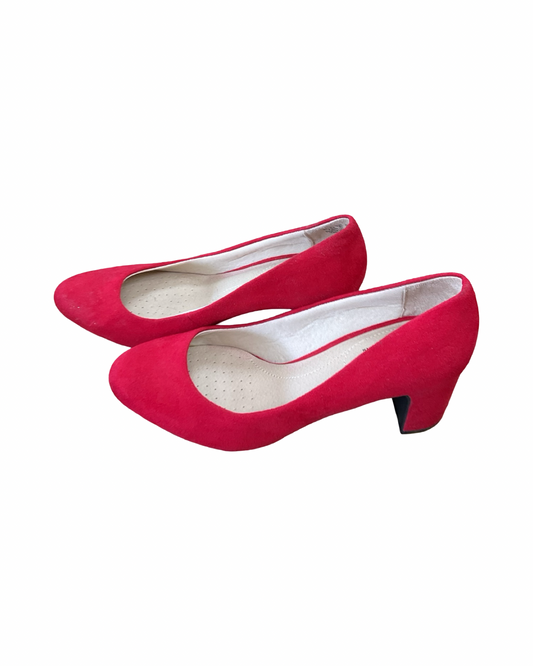 Shoes Heels Block By Clothes Mentor In Red, Size:9