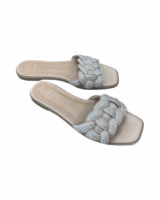 Sandals Flats By A New Day In Cream, Size:9.5