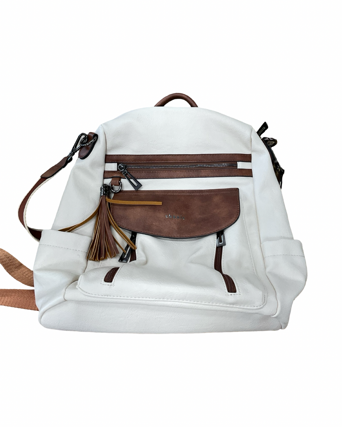 Backpack By Clothes Mentor In Cream, Size:Large