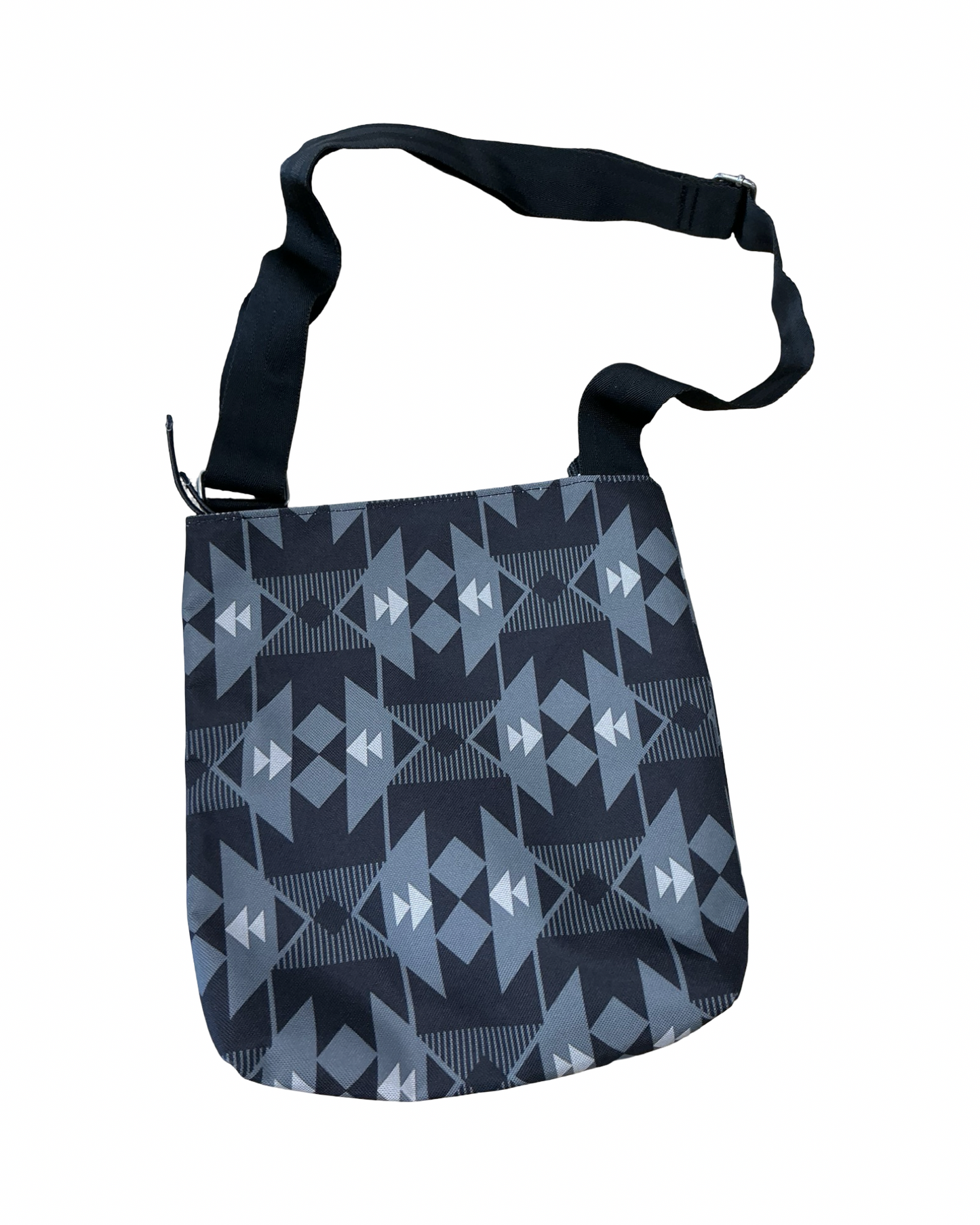 Crossbody By Clothes Mentor In Black & Grey, Size:Medium